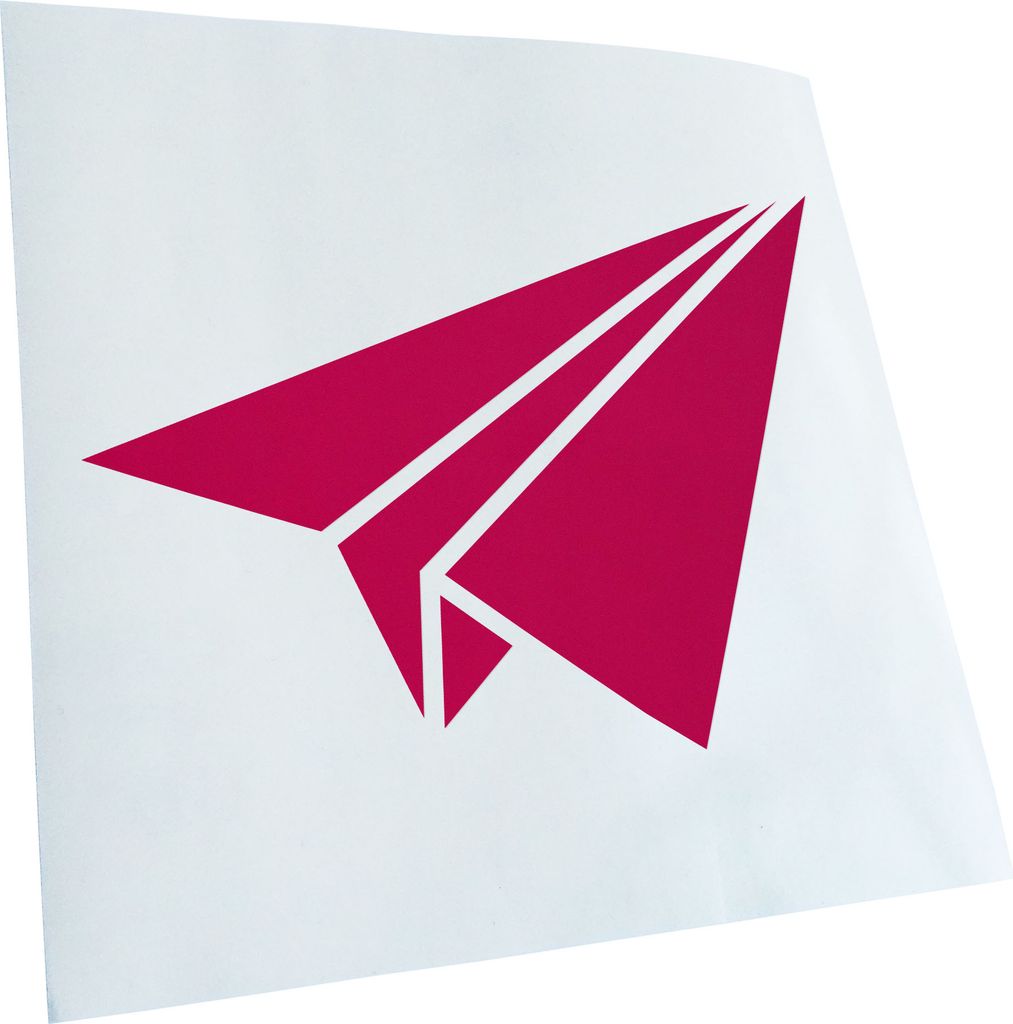 Kiwistar - Autoaufkleber - Papierfalten Papierflieger - Pink - 40x29cm - Aufkleber für Auto, Laptop, Fahrrad, LKW, Motorrad mehrfarbig JDM Decal R...