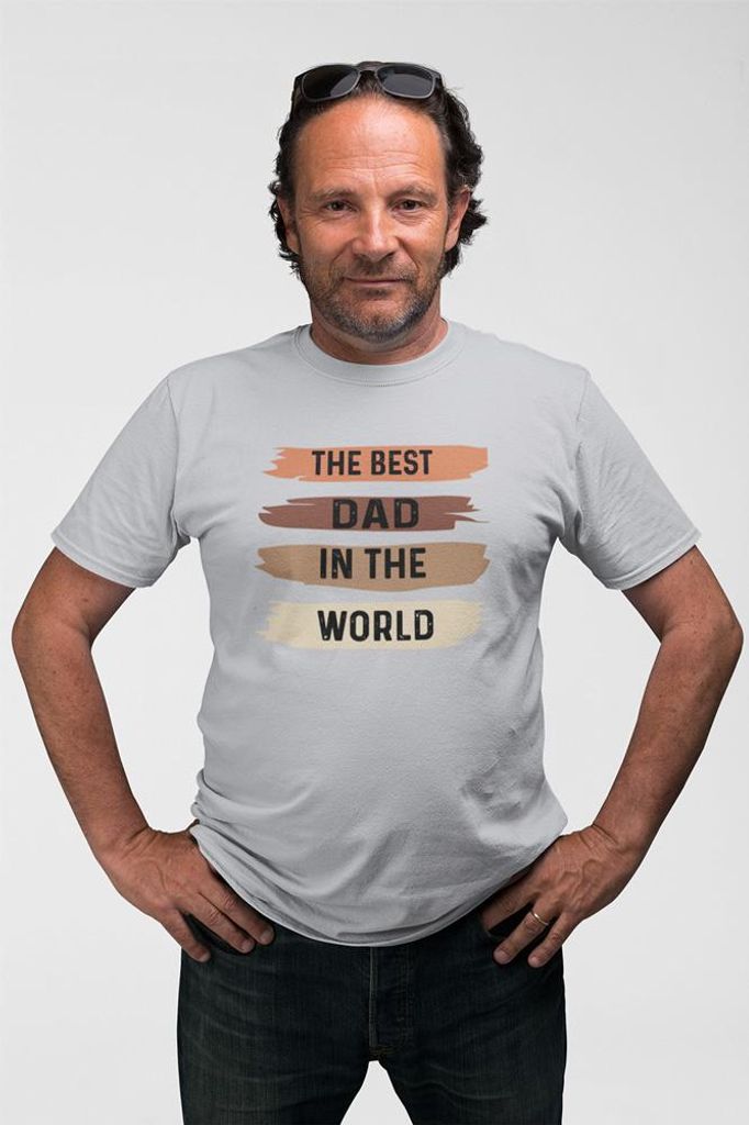 D&B Uni Polo ST00222 Best Dad Grau-Größe 4XL
