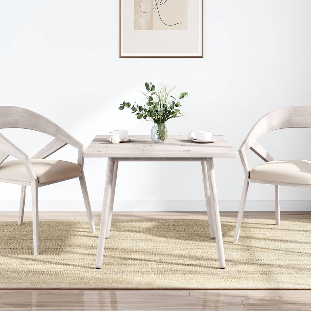 Piano Tavolo Bianco 70x70x2,5cm Legno Massello di Pino Immagine del prodotto 