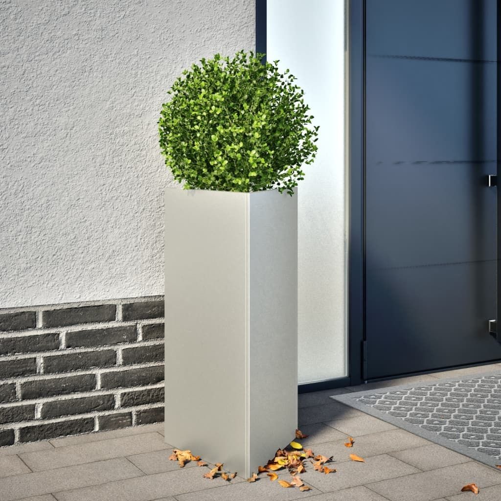 Maison Exclusive - Pflanzkübel 2 Stk. Dreieckig 40x40x75 cm Edelstahl