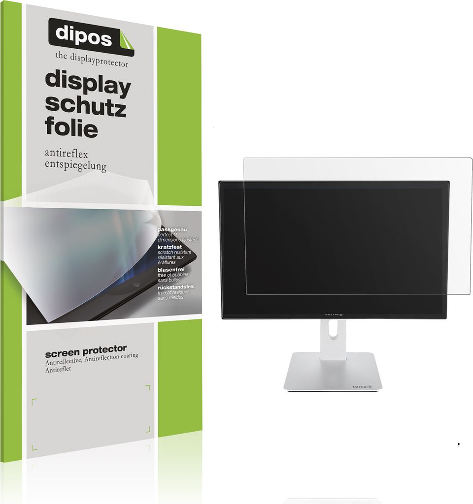 2x Schutzfolie für Terra 2420HA matt Displayschutzfolie Folie Display Schutz dipos