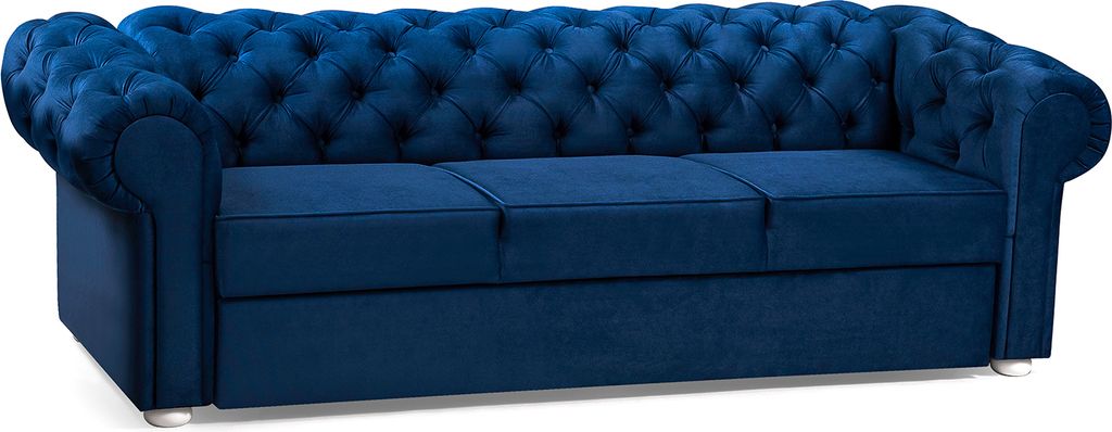 ELEGANTES VALENTINO 3-SITZER-SOFA ( Dunkelblau - Kronos 09)
