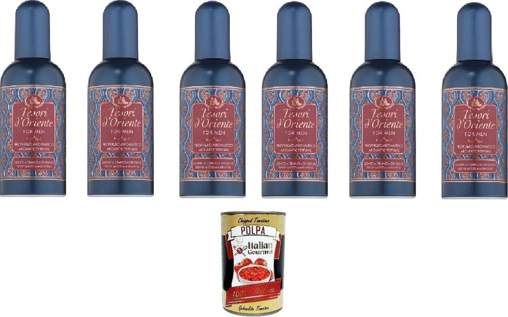Tesori D'oriente Ebano e Ginseng 100ml, frischer und holzig-aromatischer Duft 6x100ml + Italian Gourmet polpa 400gr
