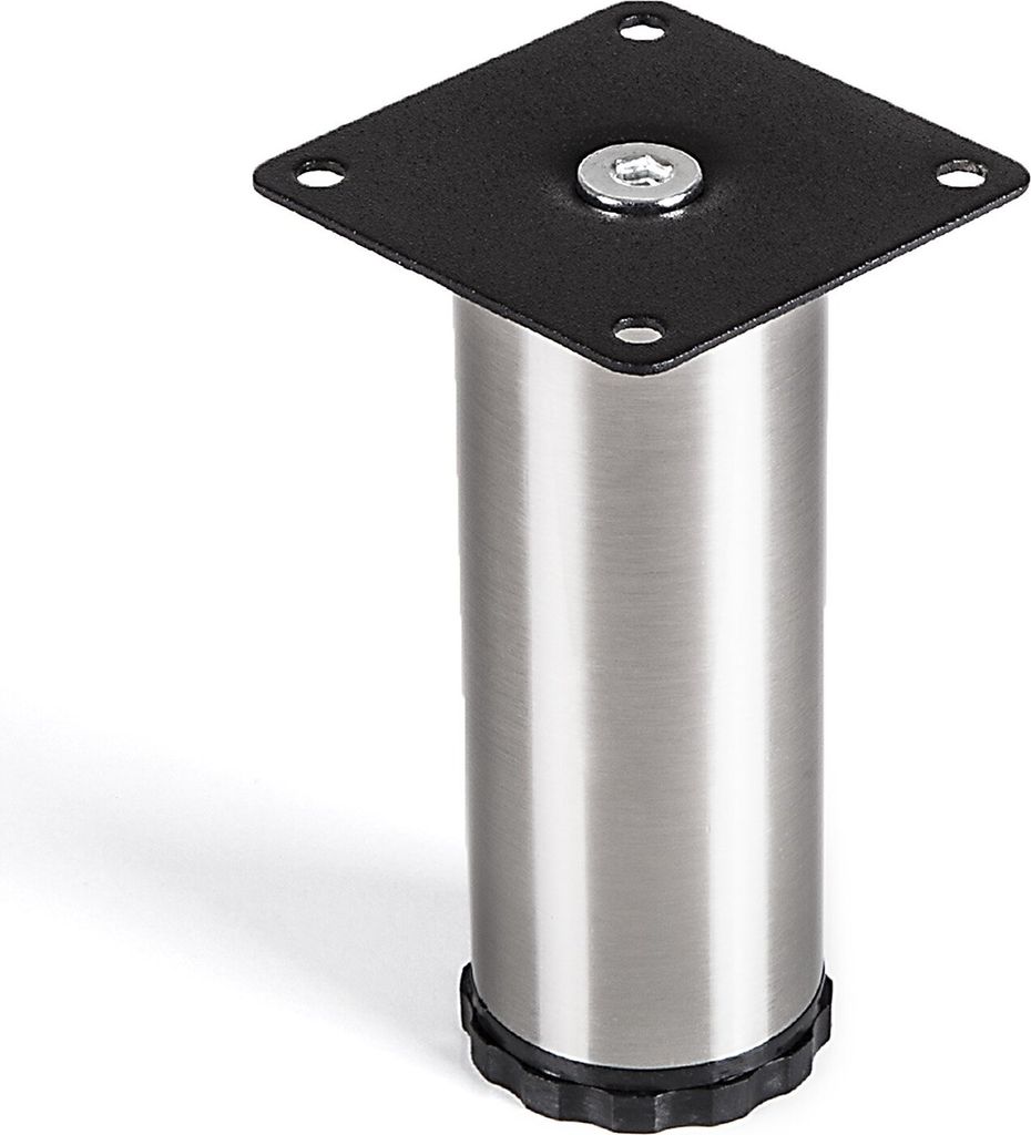 Lukas Möbelfuß Ø 42 mm Stützfuß höhenverstellbar Edelstahl Höhe 120 mm SO-TECH