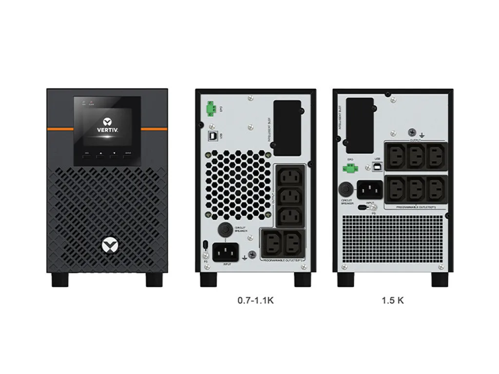 Vertiv Edge 750VA 670W Onduleur Sinusoïdal Pur EDGE-750IMT Tour Compacte