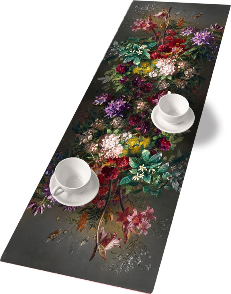 BERTONI Filz Tischläufer, Tischdecke mit Muster Bank Tischdekoration BUKIET 115x40 cm