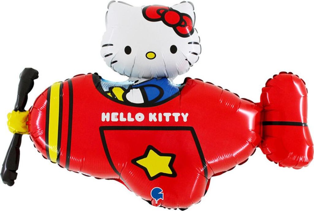Hello Kitty Airplane Red Folienballon 76 cm