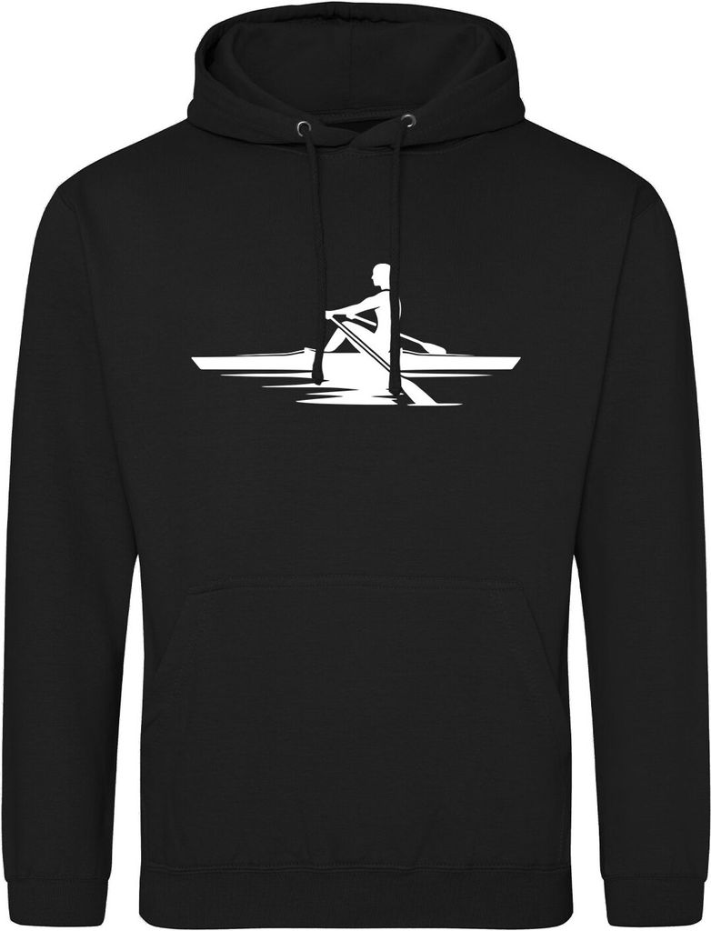 Huuraa Uni Hoodie Rudern Rowing XXL Deep Black Vegan Sweatshirt Geschenkidee
