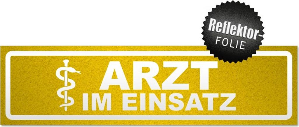 Arzt im Einsatz Motiv 2 invertiert Magnetschild Schild magnetisch