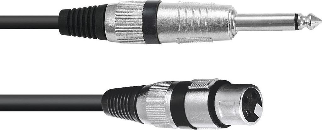 OMNITRONIC Adapterkabel XLR(F)/Klinke mono 0,9m sw