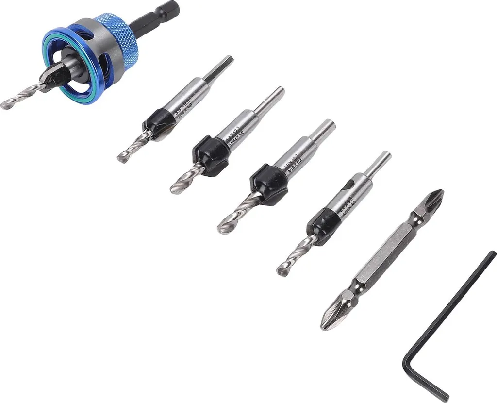 Foret à Chanfreiner M2 Ajustable avec Queue Hexagonale pour Menuisier - 10