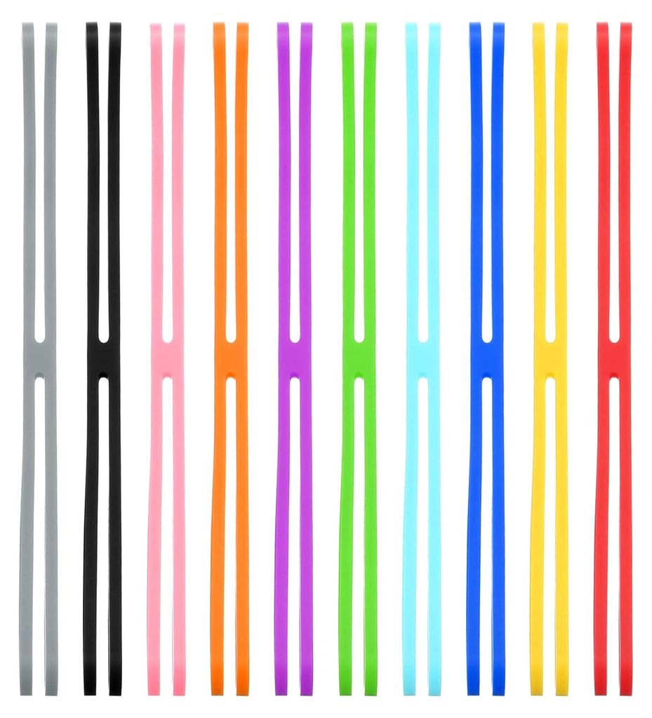 9 Zoll H-Band Silikon-Gummibänder, 10 Stück Elastische Silikonbänder zum Einwickeln von Büchern, Kameras, Kunst, Kochen, Übungstaschen, Mehrfa...