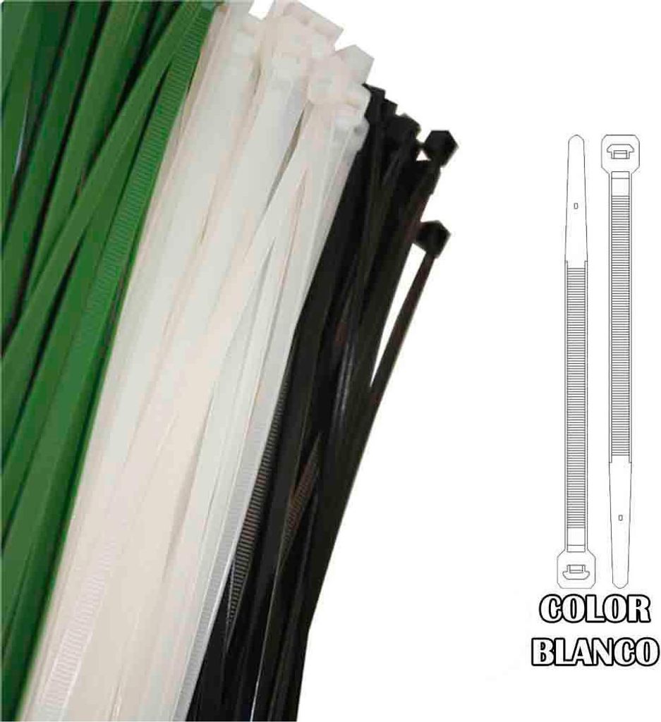 Verstellbarer Kunststoff-Kabelbinder 100x2,5 mm (Sachet 100 Stück) Hochwertiges Nylon