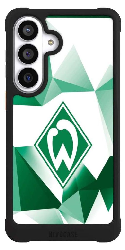 NIVOCASE Hülle für Samsung Galaxy S26+ Stoßfeste Handyhülle NIVOmax Case Schwarz Offizielles Lizenzprodukt SV Werder Bremen Tarnmuster