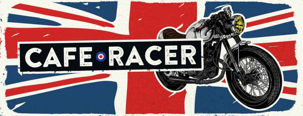 vianmo Holzschild 10x27 cm Cafe Racer Motorrad UK Sport Hobby