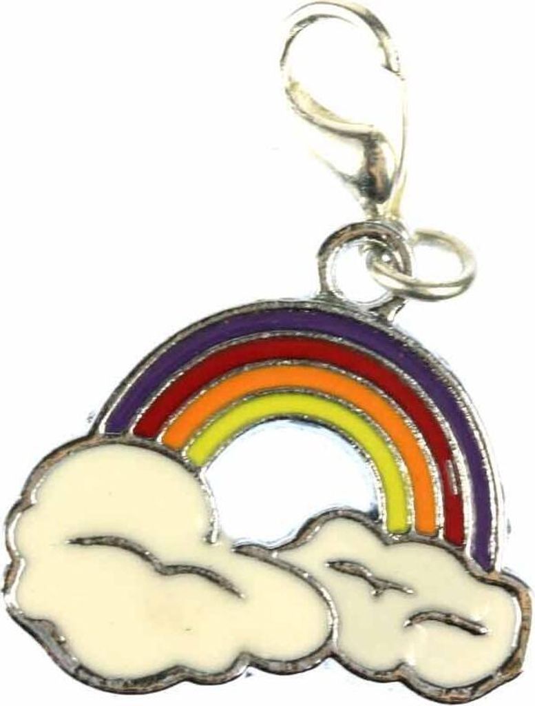 Regenbogen Charm Anhänger Bettelarmband Miniblings LGBTQ+ Wolke Rainbow Wetter Bunt