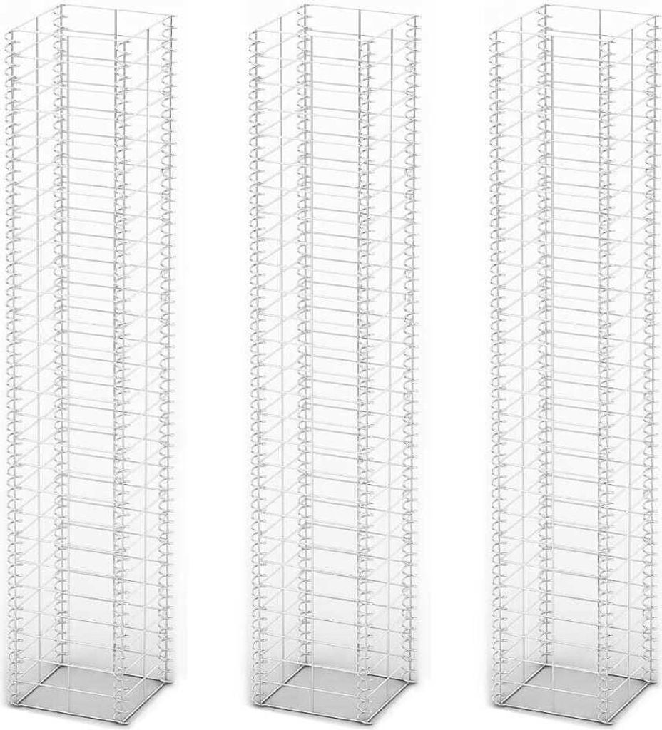 vidaXL Set de gabions 3 pièces fil galvanisé 25×25×150 cm Image du produit 