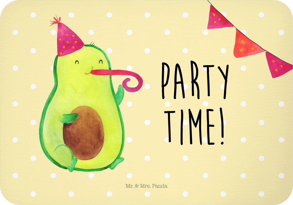 Mr. & Mrs. Panda magnet Avocado Party Zeit - Gelb Pastell - Geschenk, haftmagnet, whiteboardmagnet, Notizhalter, Happy Birthday, zettelhalter, Schu...