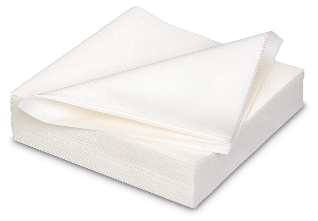 Servietten stoffähnlich 40x40cm 25 Stück Weiß Produktbild 