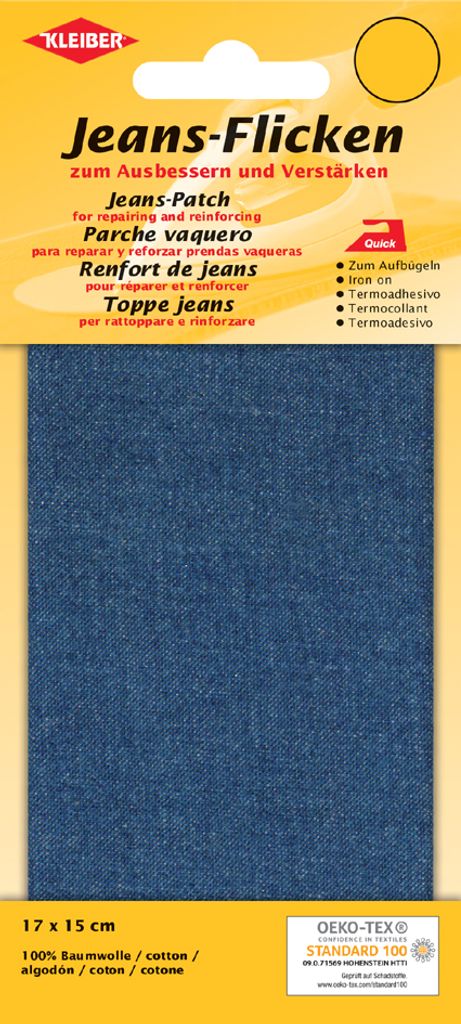 Mode & Accessoires Schuhzubehör Schnürsenkel KLEIBER Jeans-Bügelflicken 170 x 150 mm 