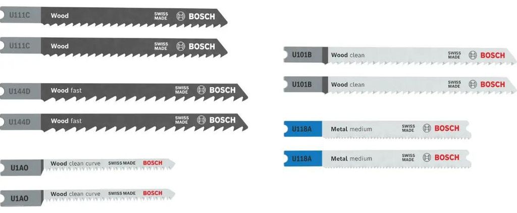 Bosch Stichsägeblatt Set Wood and Metal Basic, U-Schaft, 10-tlg.