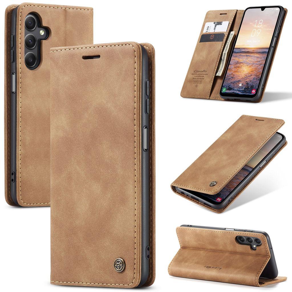 Klapphülle für Samsung Galaxy A25 5G (Case Me) - Hellbraun