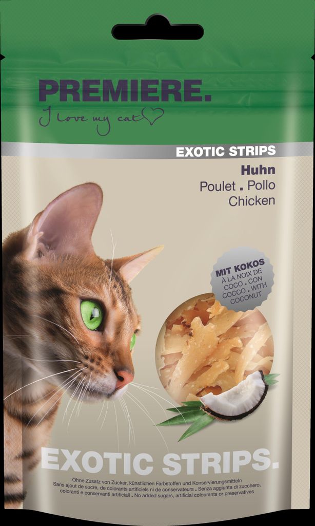 PREMIERE Exotic Strips mit Kokusnuss 12x50g Huhn