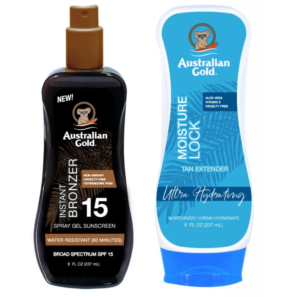 Kit Australian Gold: Spray Bronzer SPF15 + Moisture Lock 237ml Online