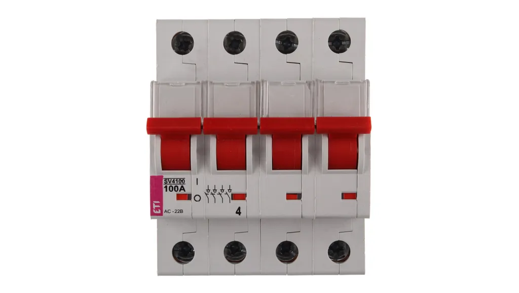 Sectionneur tétrapolaire 100A 400V SV 4100 haute fiabilité 4 pôles