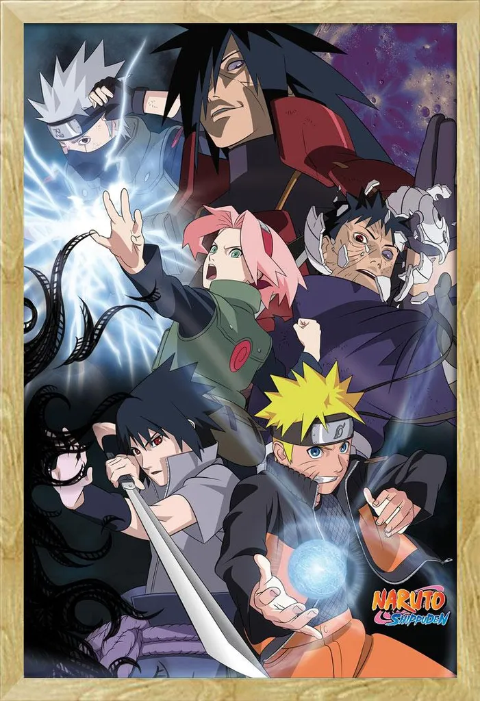 Regalo Naruto Shippuden: Poster Guerra Ninja e Cornice Faggio Shinsuke