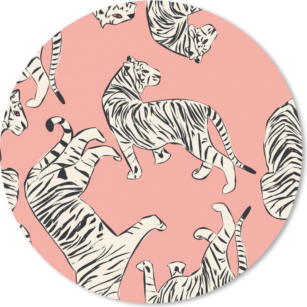 MuchoWow Mauspad Mousepad Tiger - Muster - Dschungel 40x40 cm - Mousepads - Maus Mat - Pad - Mausunterlage - Schreibtisch Accessoires