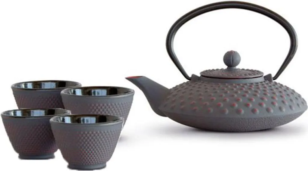 Set Teiera Ghisa WD Lifestyle Grigio 800ml + 4 Tazze: Qualità e Design