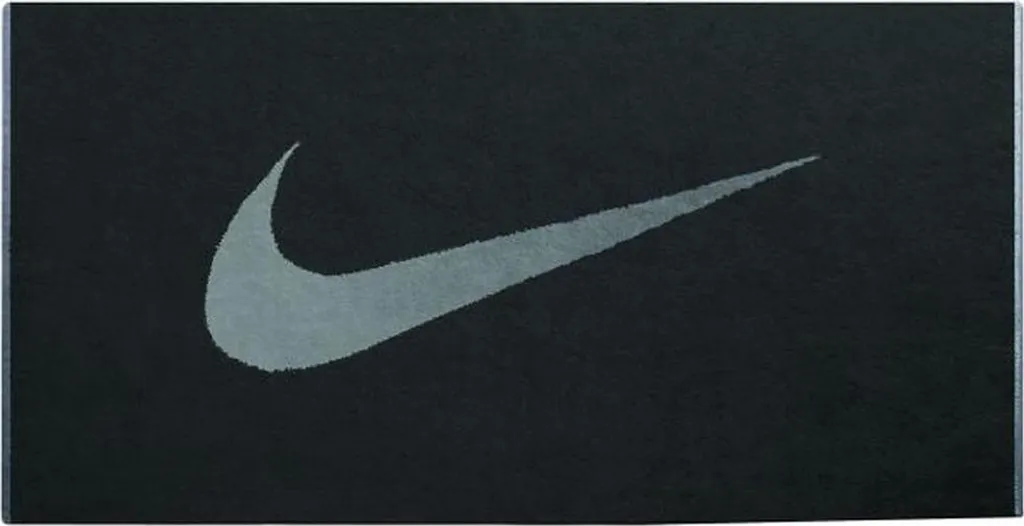 Serviette de fitness Nike grand logo BS3819 accessoire sport Noir et Gris