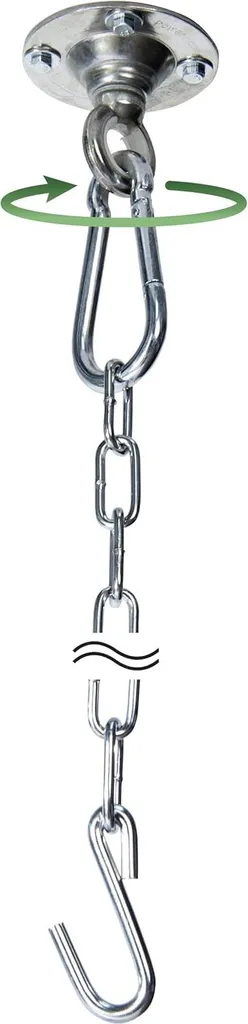 Support de fixation plafond pour fauteuil suspendu avec chaîne 78 cm