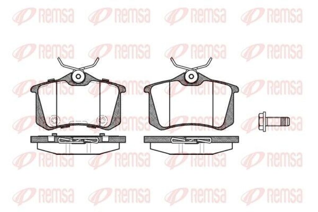 REMSA Bremsbeläge Satz Hinten Bremsklötze für VW Golf IV Produktbild 