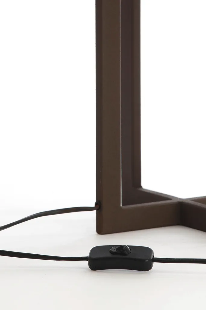 Light & Living Mace 8193582 - Lampe de table marron en métal E27