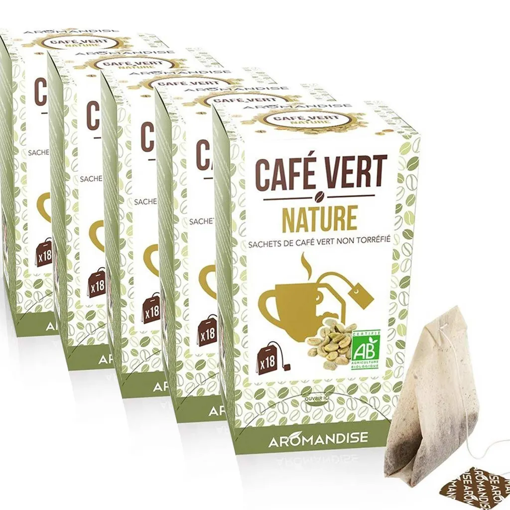 Anti-fatigue et brûle-graisse : Café vert nature 90 sachets bien-être