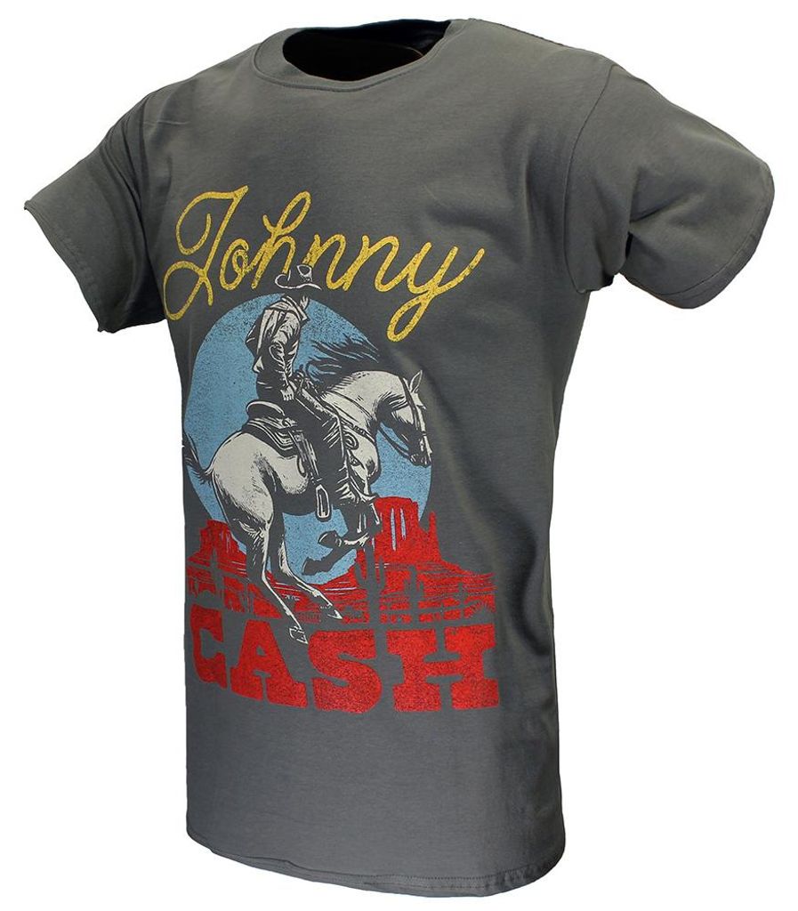 T-Shirt mit dem galoppierenden Pferd von Johnny Cash - XXL