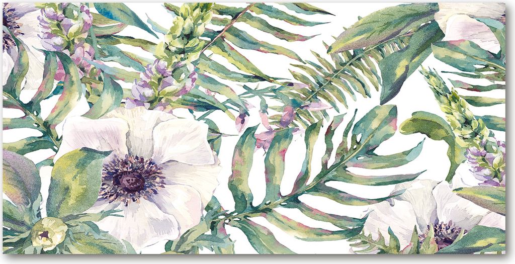 Tulup Leinwandbild - 120x60 cm - Wandkunst - Drucke auf Leinwand - Leinwanddruck - Blumen & Pflanzen - Grün - Farne Blumen