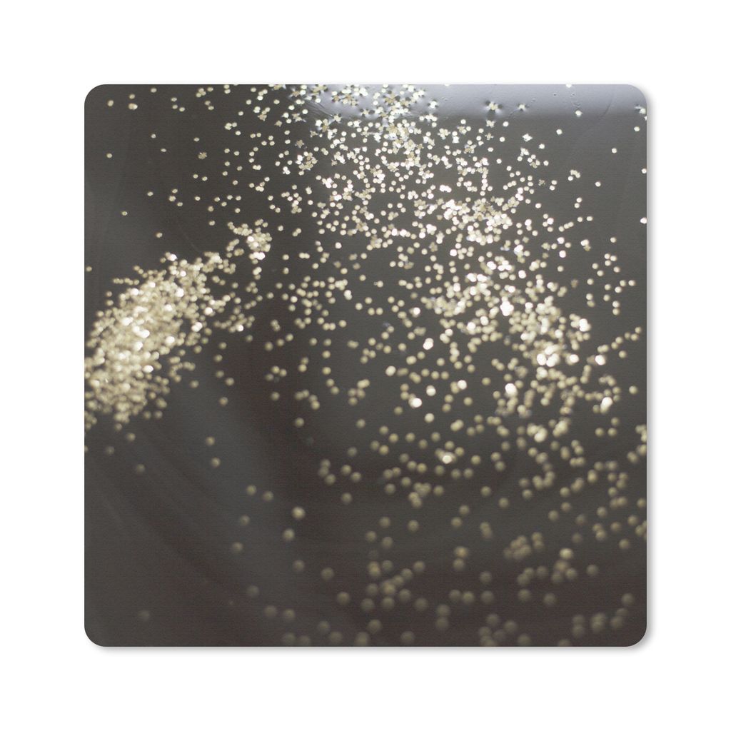 MuchoWow Mauspad Mousepad Marmor - Schwarz - Glitter 20x20 cm - Mousepads - Maus Mat - Pad - Mausunterlage - Desk Mat - Bureauartikeln