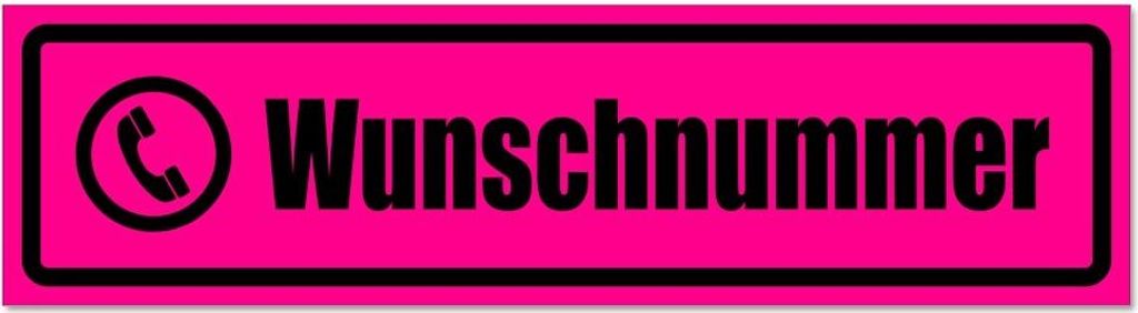Kiwistar - Autoaufkleber - Pink - Schwarz - 45 x 12 cm - Wunschnummer invertiert - Hinweis Aufkleber Sticker für Auto, Kfz, Fahrrad, PKW, LKW