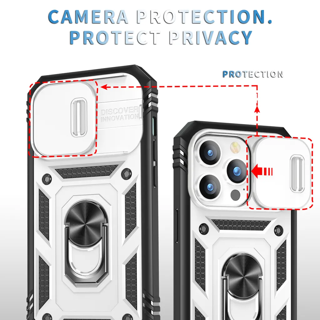 Custodia Bianca iPhone 15 Pro Max per Viaggiatori con Porta Carte - 2