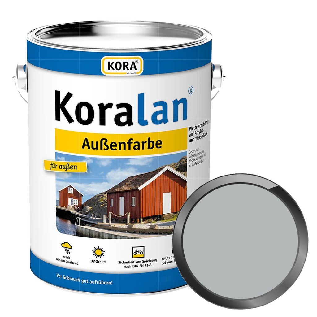 Koralan Außenfarbe 10 liter Eimer Hellgrau Produktbild 