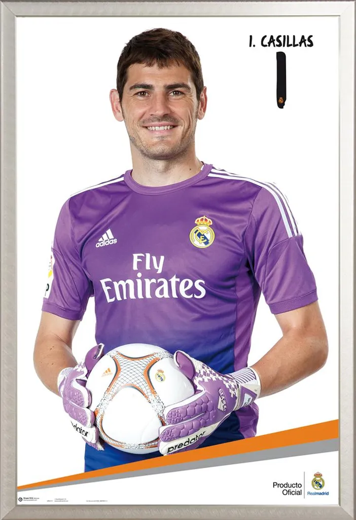 Affiche encadrée Real Madrid Casillas cadre Shinsuke aluminium argent