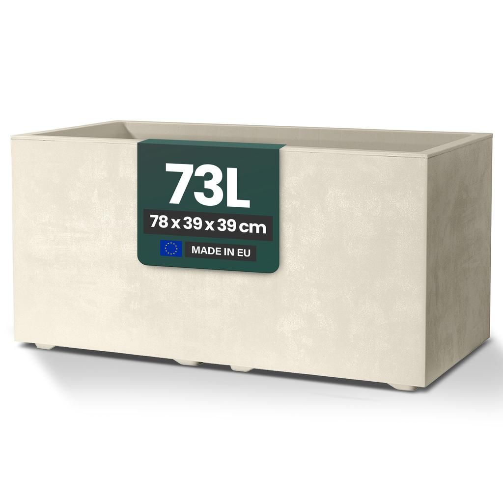 A rectangular planter box shown from a three-quarter front angle against a white background.