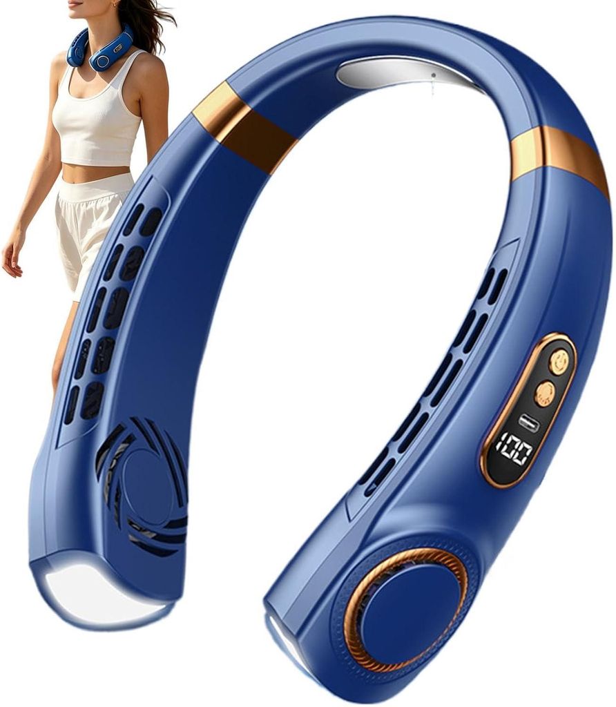 Tragbarer Hals-Ventilator,(Blau)5 Produktbild 