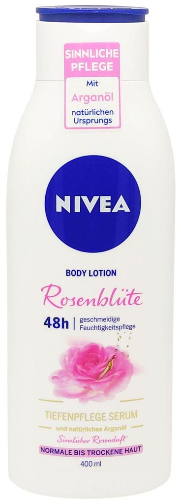 NIVEA Body Lotion ROSENBLÜTE 400ml Arganöl Tiefenpflege Normale & Trockene Haut