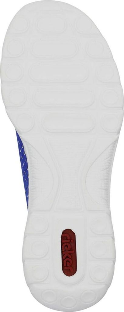 Rieker Damen Sneaker Lochmuster Gummi Zugband MemoSoft L3293, Größe:42 EU, Farbe:Blau