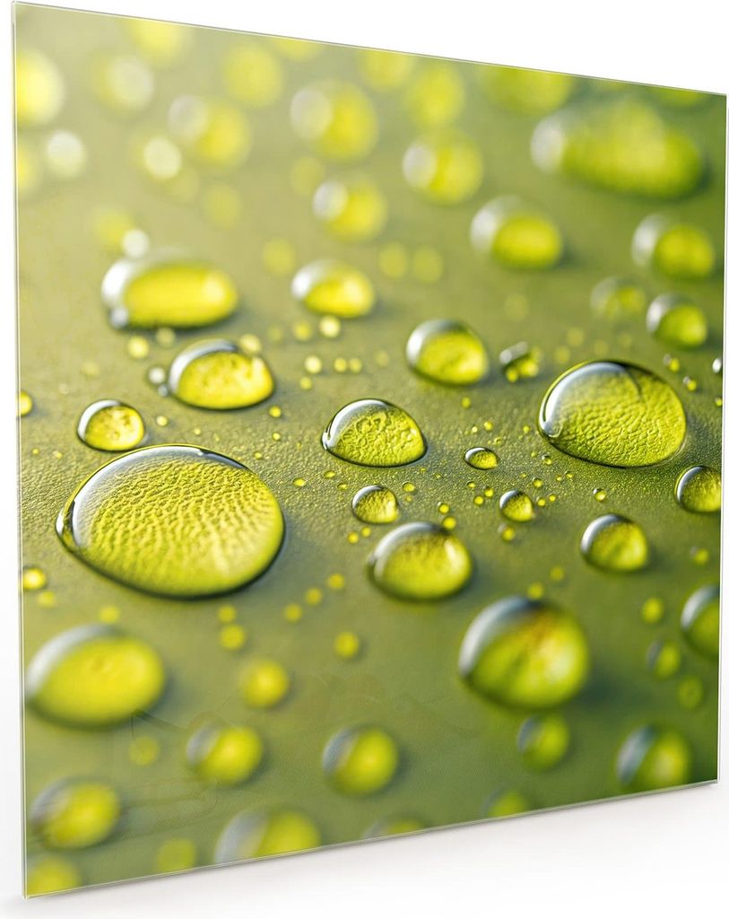 Küchenrückwand Spritzschutz Glas mit Motiv Wassertropfen anschaulich 40 x 40 cm