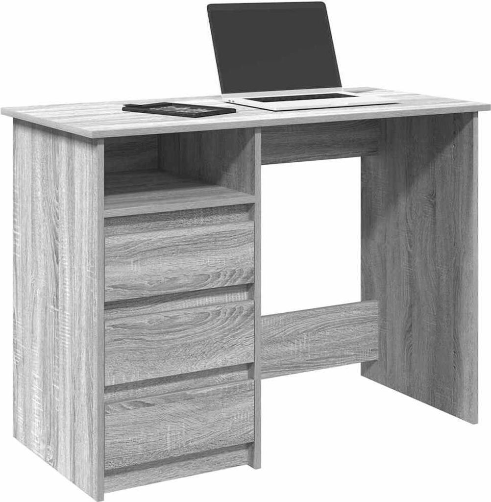 "SALE 2026"Schreibtisch - elegantes Design - Computertisch/Bürotisch - Grau Sonoma 102x50x75cm Holzwerkstoff NEU261846 - Schreibtische